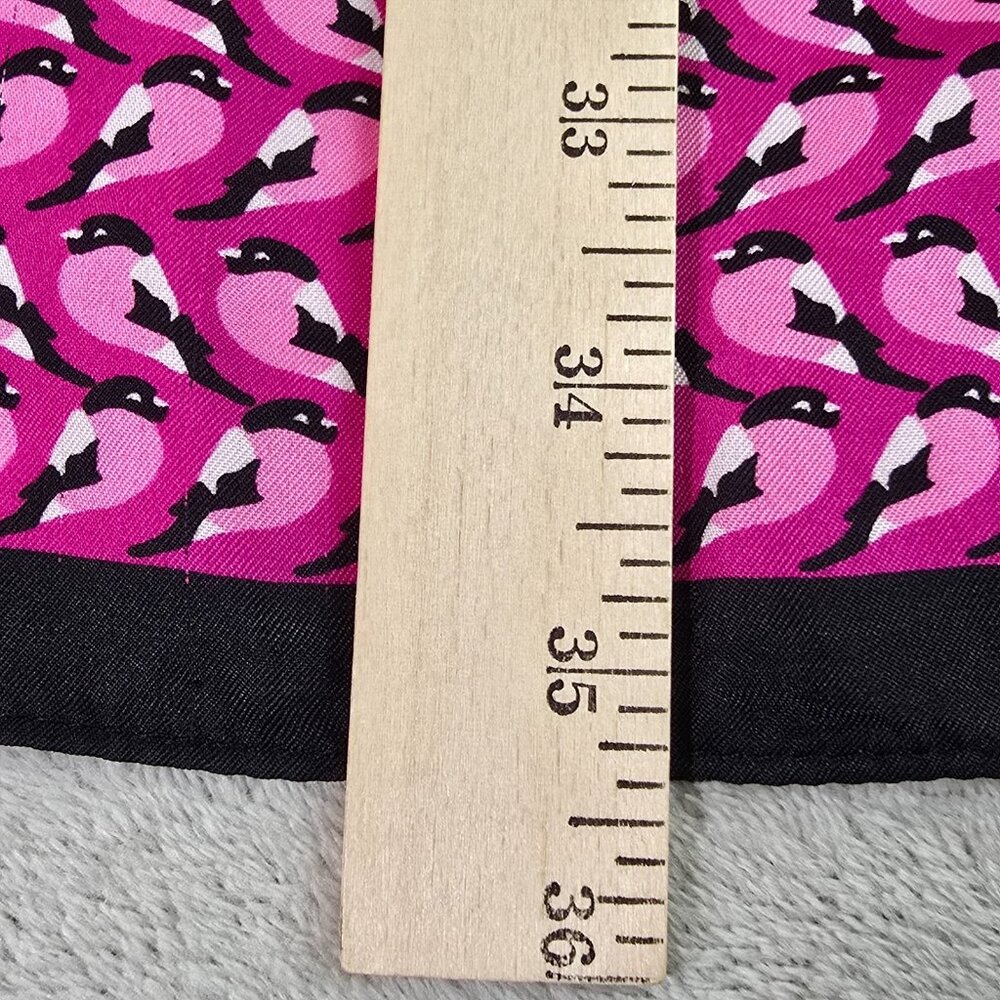 Square Scarf Women Purple Birds Magenta Whimsical Novelty Print Bold Color Pop - Picture 12 of 13